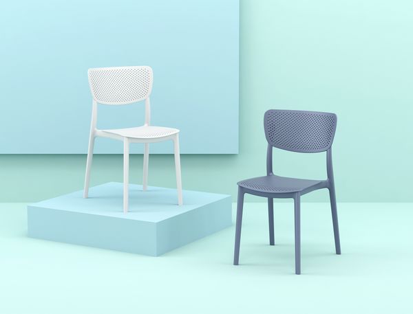ST LUCY Fehér design Műanyag kültéri szék
