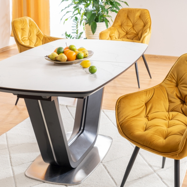 SI CHERRY Yellow design Upholstered indoor chair