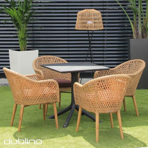 DL BRUNO Barna elegáns Polirattan kültéri szék