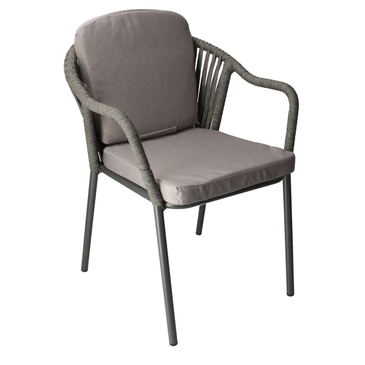 DL ARON Szürke design Polirattan kültéri szék