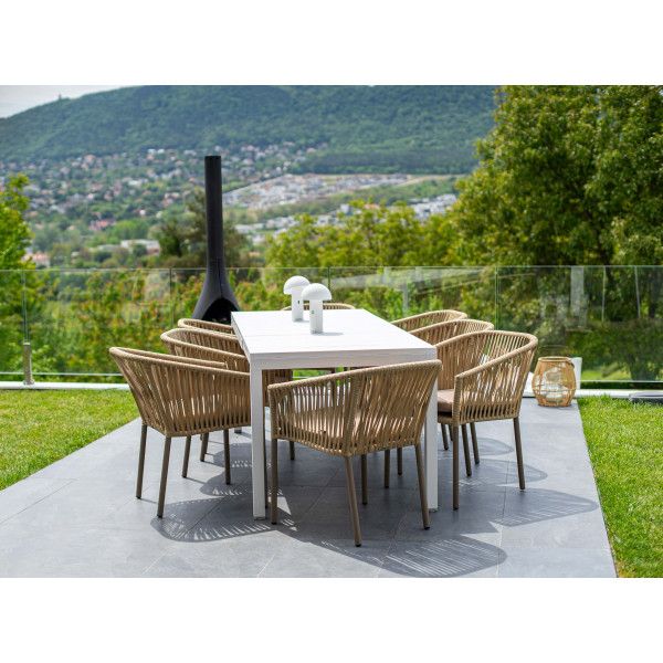 DL GOA Taupe elegáns Polirattan kültéri szék