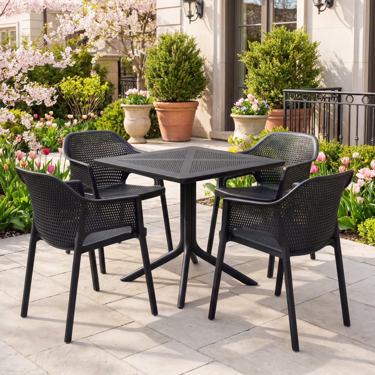 NARDI CLIP 70 / G MINUSH Fekete modern Kültéri szett