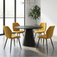 ET JULIE / SI ANGELO Fekete, Sárga modern Beltéri étkezőgarnitúra