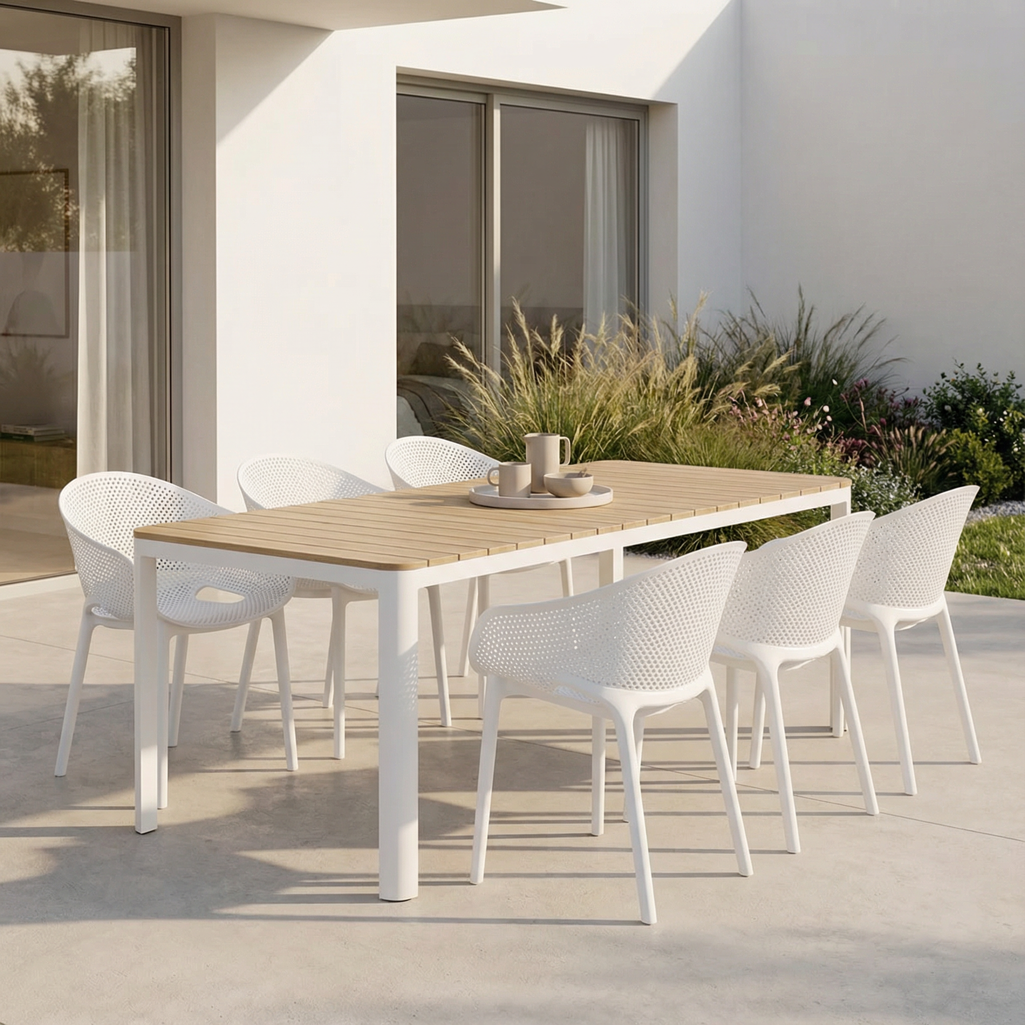 VD ELLA / ST RAIN PRO Fehér modern Kültéri szett