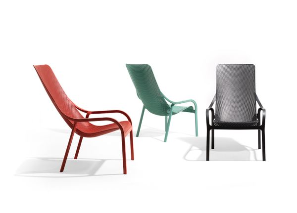 NARDI NET LOUNGE Szürke design Műanyag kültéri szék
