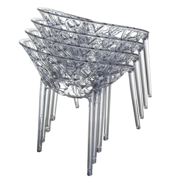 AT-ST CRYSTAL Fehér design Műanyag kültéri szék